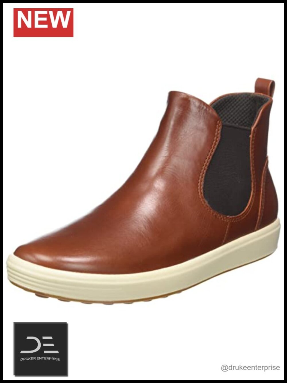 ECCO Soft 7 Chelsea Boots Ankle Boots Leather Pull-On Lightweight Comfort